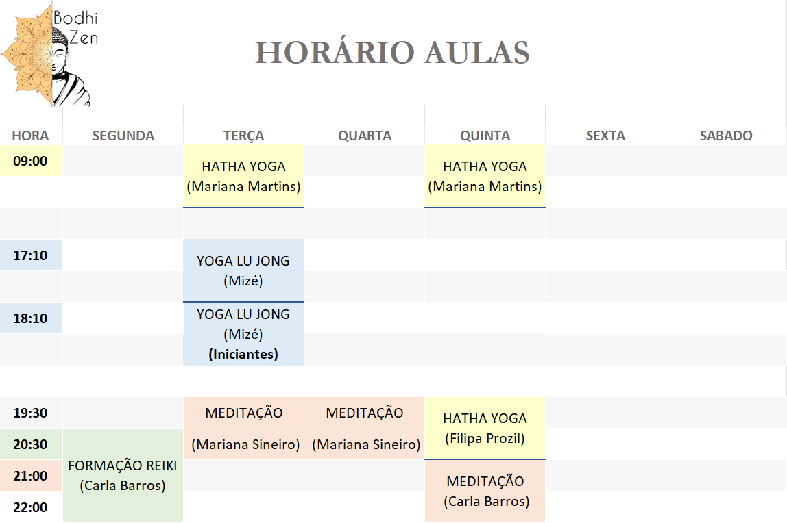 Horário das Aulas